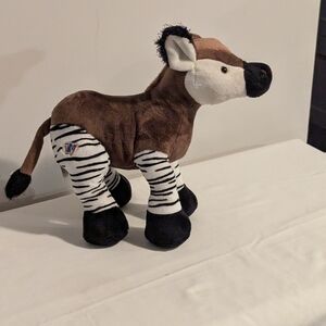 Webkinz Okapi - No Code. 10 Inches. Fair Condition.